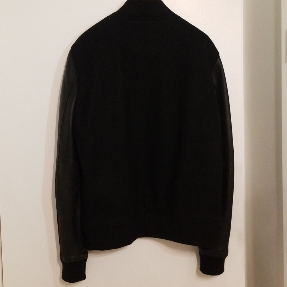 ⭐ AllSaints Elton Leather Trimmed Wool Varsity ⭐ - Picture 6 of 7